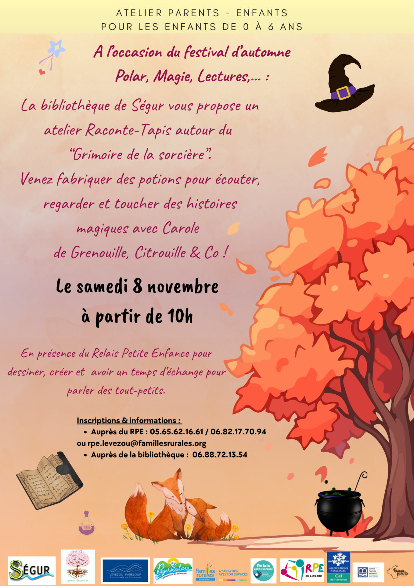 Lire la suite à propos de l’article Atelier Parents-Enfants à la Bibliothèque de Ségur : “Le Grimoire de la sorcière”