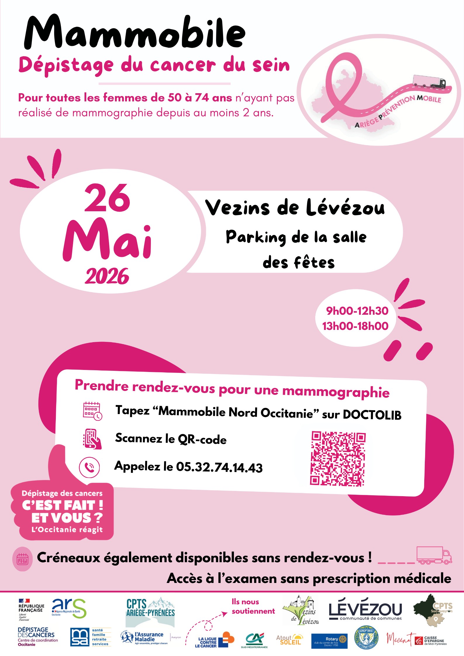 🎀 Dépistage du cancer du sein près de chez vous ! - Commune de Ségur